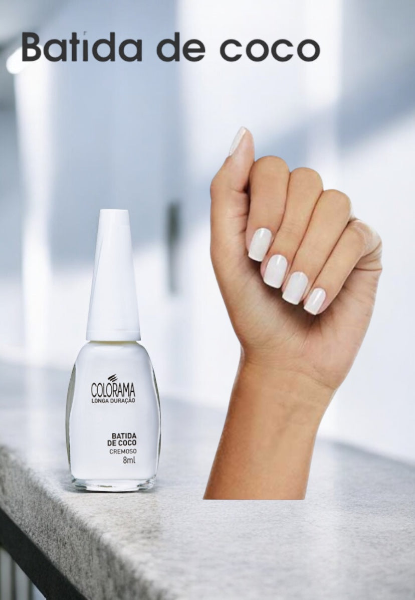 Esmalte Cremoso Batida de coco 8ml