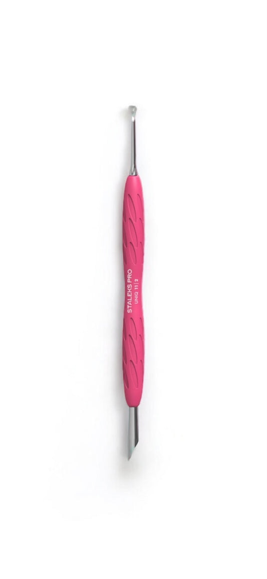 Espátula De Manicura Com Cabo De Silicone "Gummy" UNIQ 11 TYPE 2 (Espátula Inclinada + Anel)
