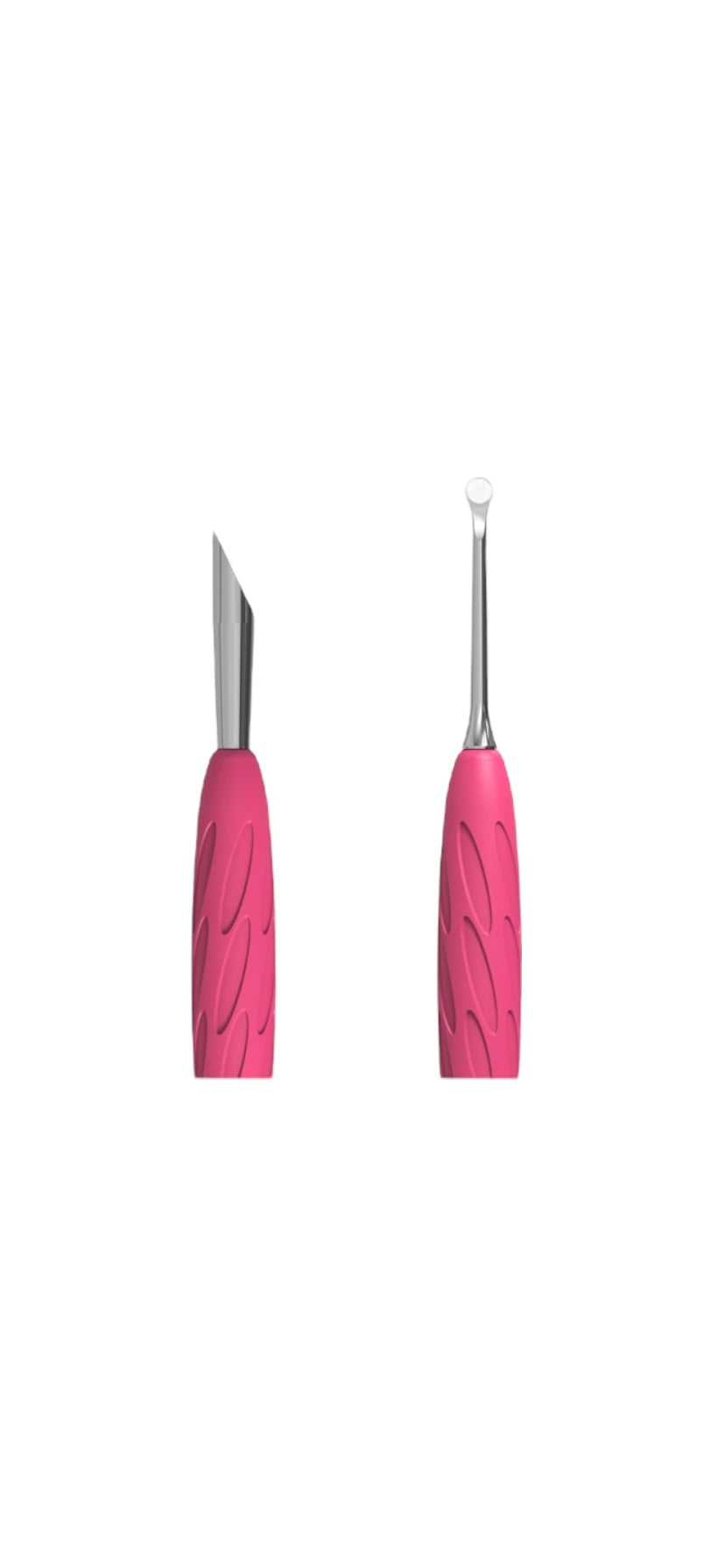 Espátula De Manicura Com Cabo De Silicone "Gummy" UNIQ 11 TYPE 2 (Espátula Inclinada + Anel)