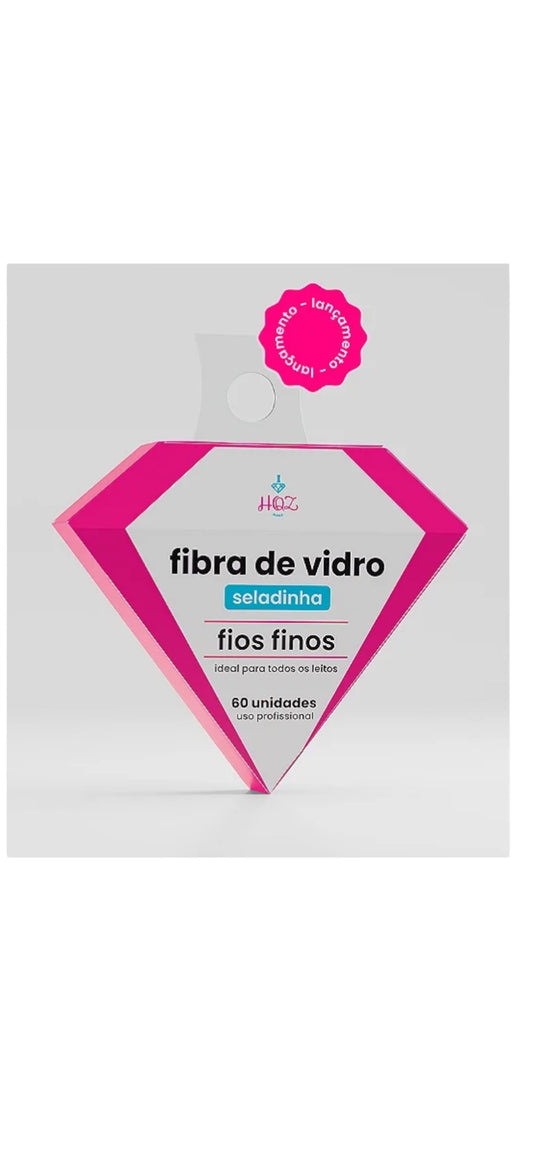 Fibra de Vidro Seladinha HQZ Nails com fios finos com 60 unidades Profissional